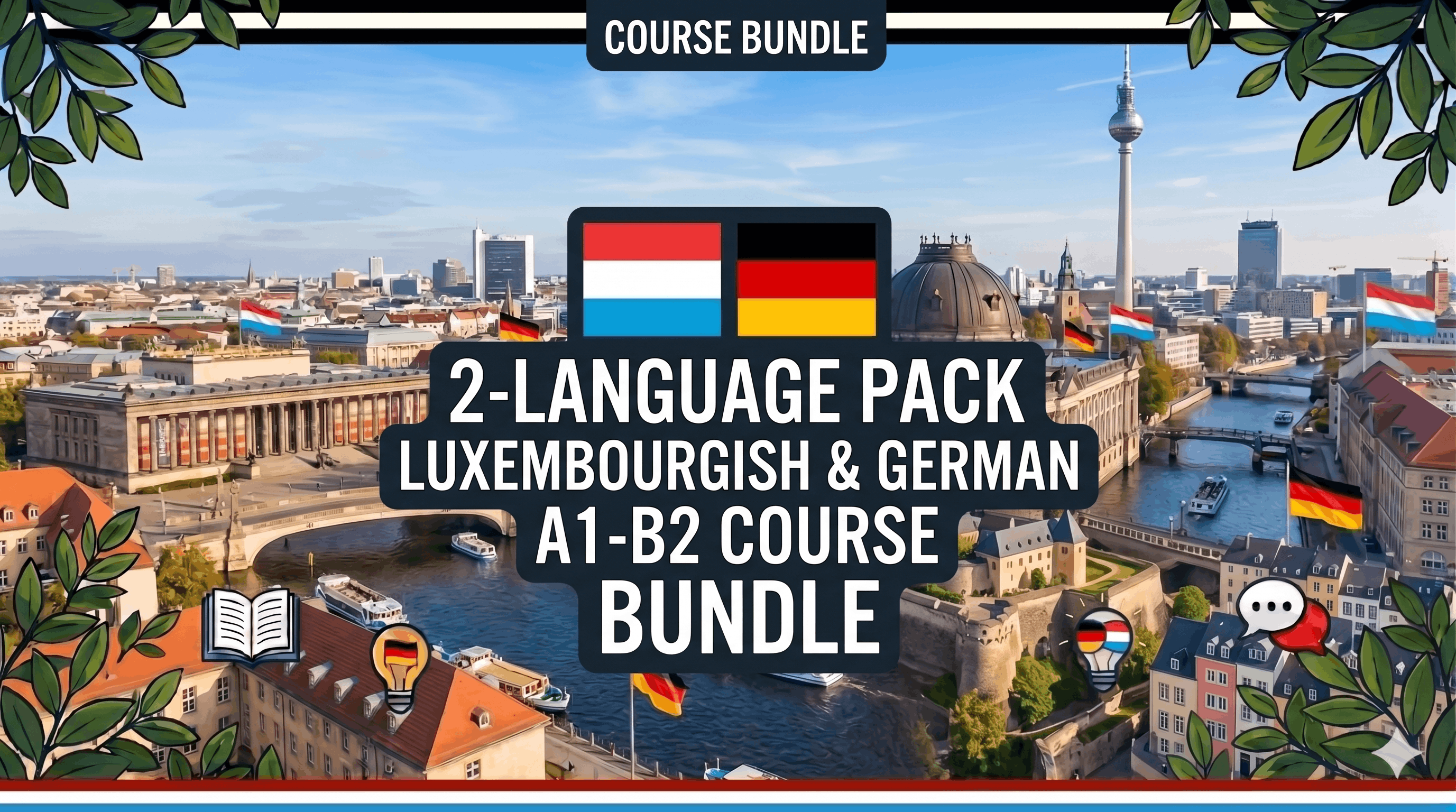 2-Language Pack - Luxembourgish + German 