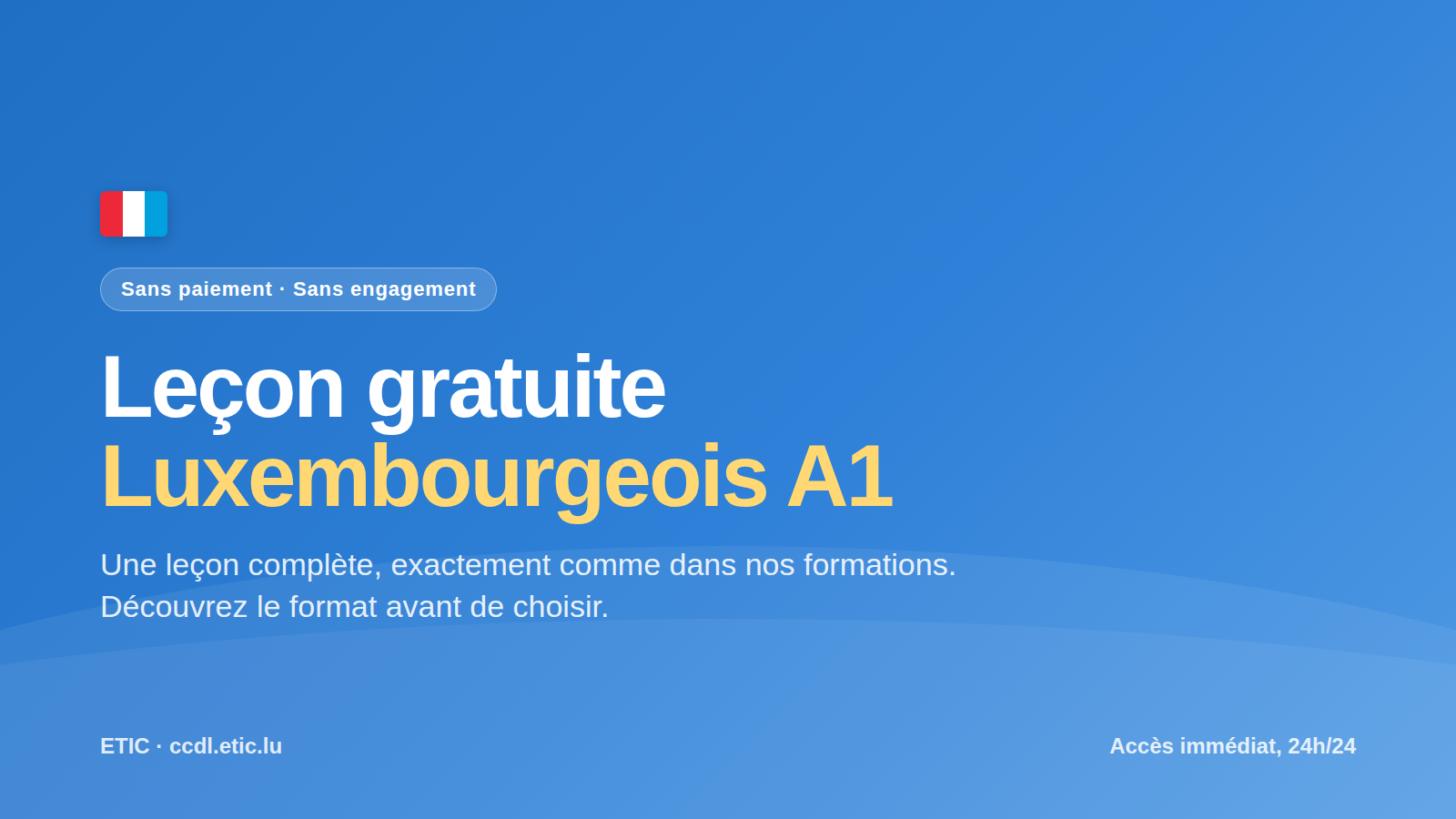 Leçon gratuite : luxembourgeois A1